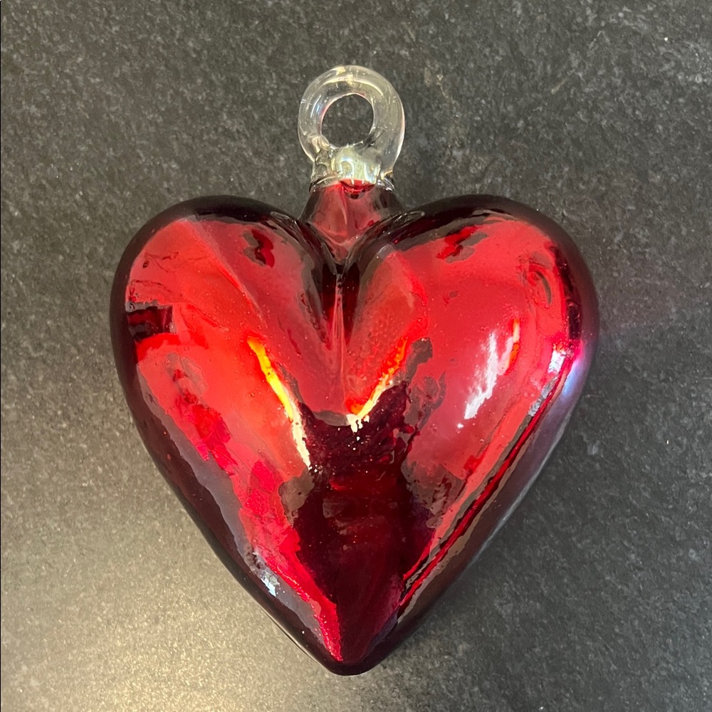 Hand blown Glass Heart